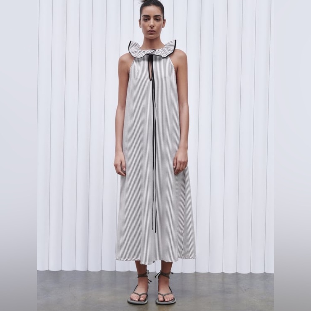 Zara Long Striped Dress size M
